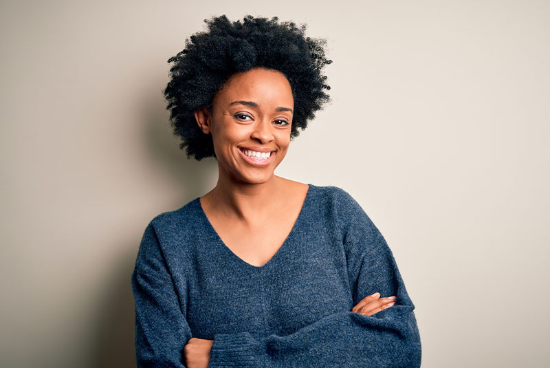 woman smiling